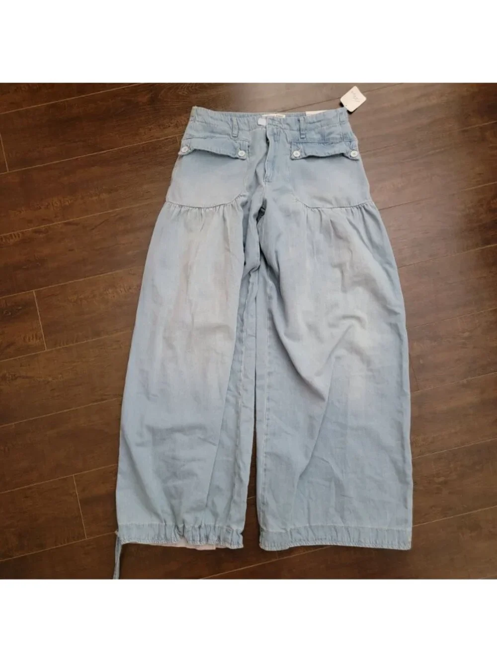 Free People Lotus Jean Boho Chic Retro Vintage Contemporary Cottage Womens 28 - Picture 3 of 9